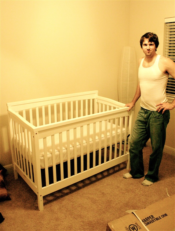 daddy and crib