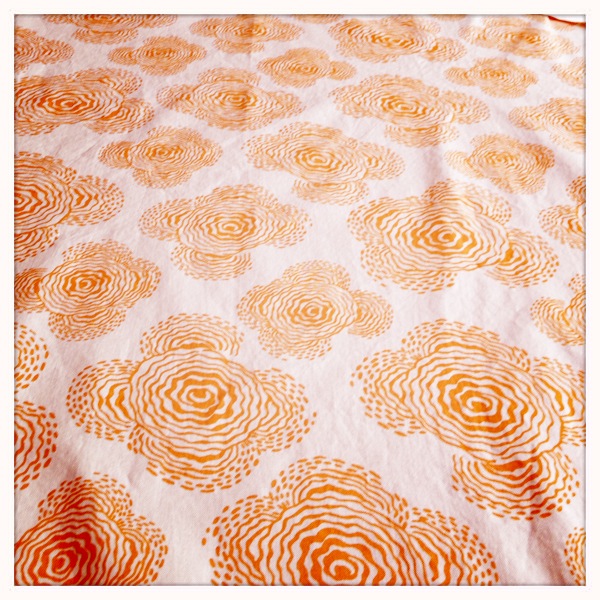 orange poppy fabric