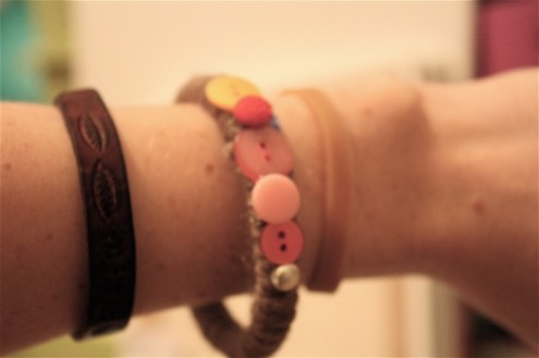 yarn bracelet